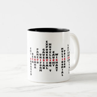 Bicolor Las estadísticas son taza fresca