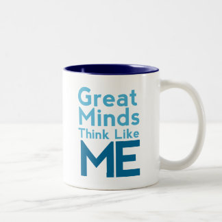 Bicolor Las grandes mentes piensan como mí la taza de café