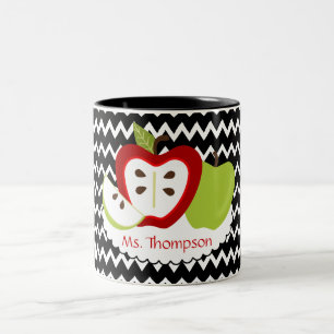 Bicolor Las manzanas personalizaron la taza del profesor