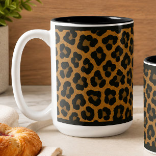 BICOLOR "LEOPARDO" - TAZA DE CAFÉ DE 15 OZ