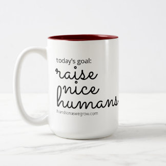 Bicolor Levantar la taza humana agradable