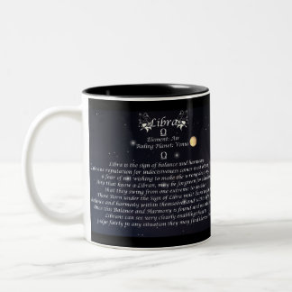 Bicolor Libra la taza de la colección del zodiaco