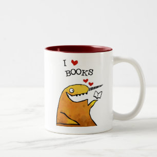 Bicolor Libros del corazón I - taza de café narwhal