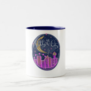 Bicolor Lilly en la taza del logo de la ciudad