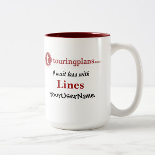Bicolor Líneas de dos tonos de 15 onzas. Taza