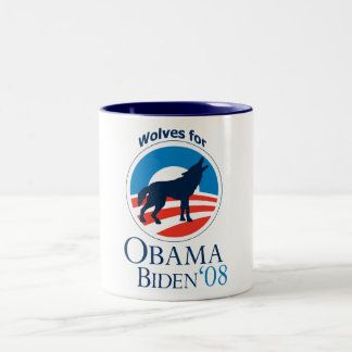 Bicolor Lobos para la taza de Obama