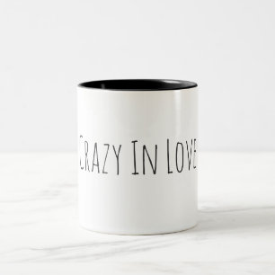 Bicolor Loco en taza de café hermosa del amor con su text