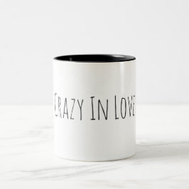 Bicolor Loco en taza de café hermosa del amor con su texto