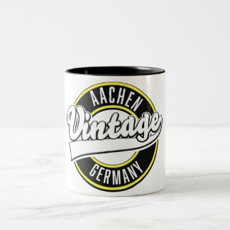 Bicolor Logo de estilo vintage de Dortmund, taza de café d