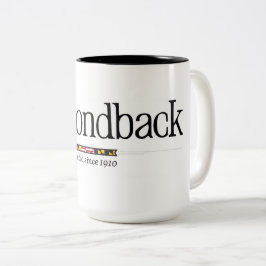Bicolor Logotipo clásico de Diamondback en una taza de
