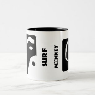 Bicolor Logotipo de Munkey de la resaca en una taza