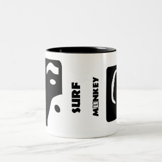 Bicolor Logotipo de Munkey de la resaca en una taza