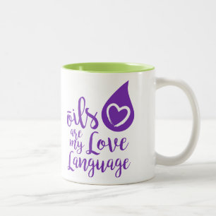 Bicolor Los aceites son mi taza de café de la lengua del