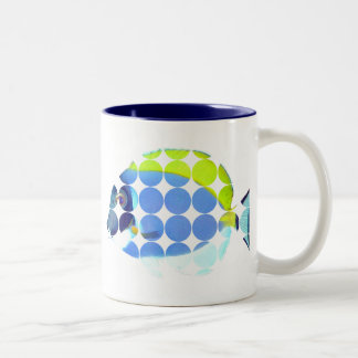 Bicolor Los azules claros ponen una espiga a la taza