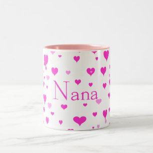 Bicolor Los corazones de Nana alrededor de mí taza