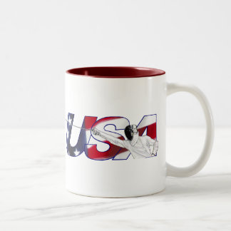 Bicolor Los E.E.U.U. que cercan la taza