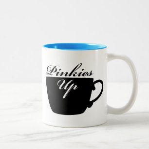 Bicolor Los meñiques suben la taza de la taza de té