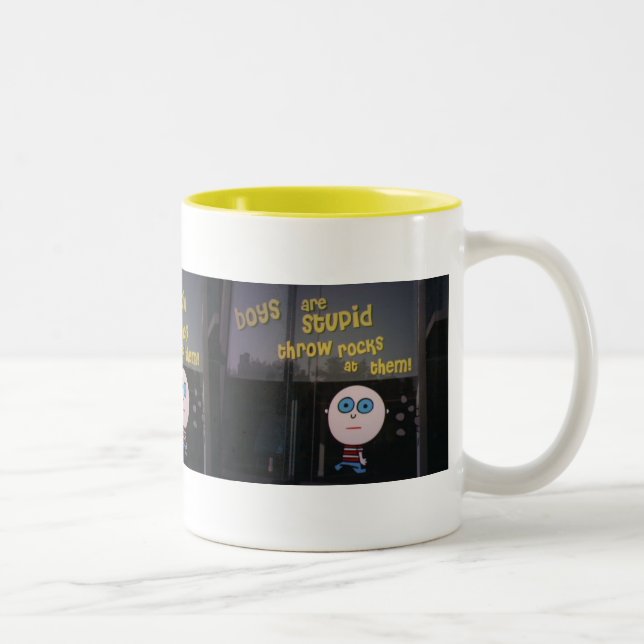 Bicolor Los muchachos son taza estúpida (Derecha)