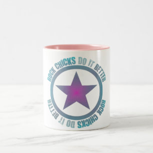 Bicolor Los polluelos de la roca mejora - la taza del