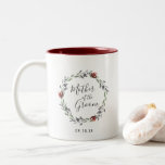 Bicolor Madre de la taza de Groom | Bloom otoñal ruso<br><div class="desc">Celebra a la Madre del Groom (o personalizar que diga Novia) con este Gorgeous Coffee Mug. ¡Esto hará que su mamá o su suegra se sientan muy especiales! Agregue la redacción de su personalizado a este diseño utilizando los cuadros "Editar esta plantilla de diseño" situados en la parte derecha del...</div>