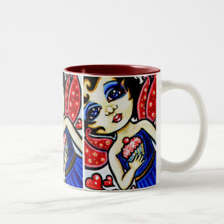 Bicolor ¡Magdalena YUM! Taza linda de la hada de la