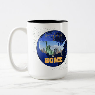 Bicolor Magia de Taza Foto Personalizada Mapa del País Sie