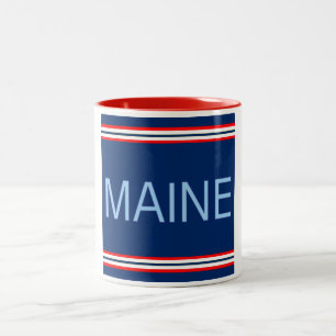 Bicolor Maine taza del Dos-Tono de 11 onzas