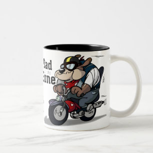 Bicolor Malo divertido a la taza del hueso