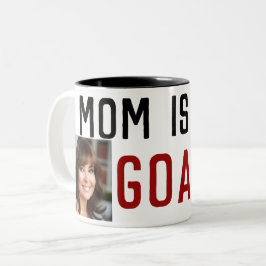 Bicolor Mamá atrapa a mamá moderna mejor mamá GOAT taza de