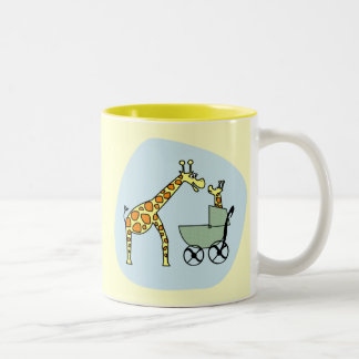 Bicolor Mamá de la jirafa y taza del bebé