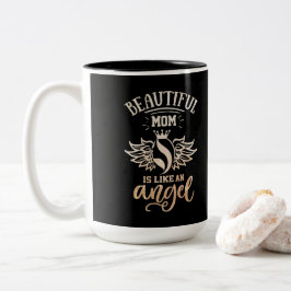 Bicolor Mamá Es Como Una taza De café De Dos Tonos De Ángu
