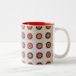 Bicolor Manta floral de la MOD taza del Dos-Tono de 11