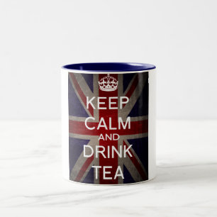 Bicolor Mantenga taza tranquila y de la bebida del té