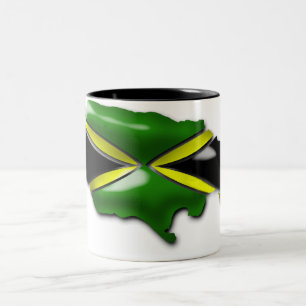 Bicolor Mapa de la taza de Jamaica