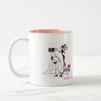 Bicolor Maquillaje de la taza