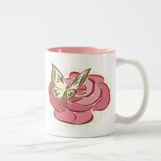 Bicolor Mariposa y subió - taza