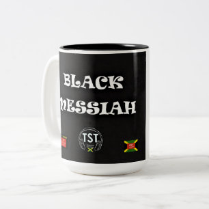 Bicolor MESA NEGRA Taza JMT de dos tonos, 15 oz