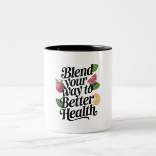 Bicolor Mezcla tu camino hacia una mejor salud Taza