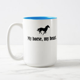 Bicolor Mi caballo, mi taza de café del corazón (interior 