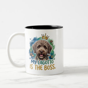 Bicolor Mi Lagotto Es El Jefe Taza De Café Divertida Para