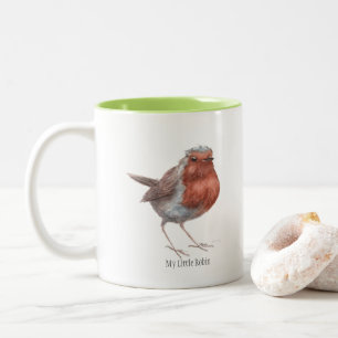 Bicolor "Mi pequeño petirrojo" dos entonó la taza