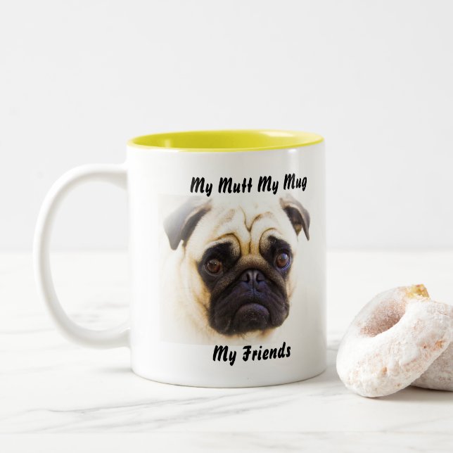 Bicolor Mi Perro Mi Taza Mis Amigos. (Con donut)