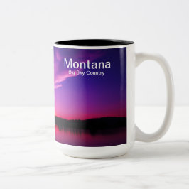 Bicolor Montana, Big Sky Country, Taza de 15 oz, Atardecer