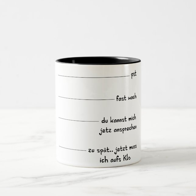 Bicolor Morgenmuffel taza (Centro)