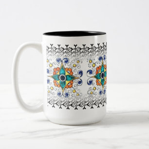 Bicolor Mosaico de lujo de la taza