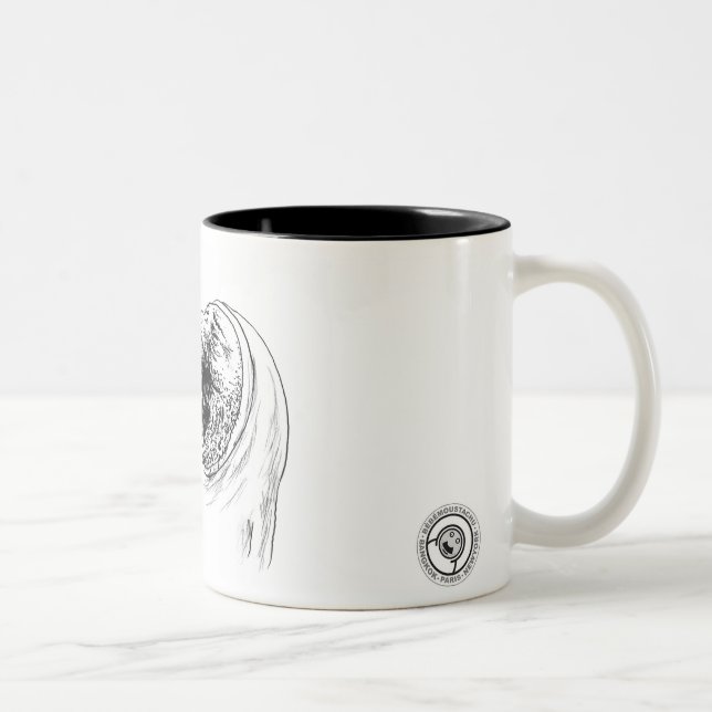 Bicolor moustachu de le bébé - taza - 001 (Derecha)