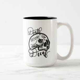 Bicolor Muerte antes de la taza del Decaf