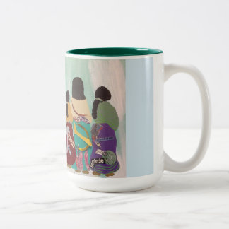 Bicolor Mujeres de toda la taza de café de las