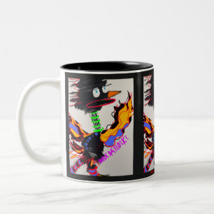 Bicolor MULTITUD de WHA DA 11 onzas. taza del dos-tono