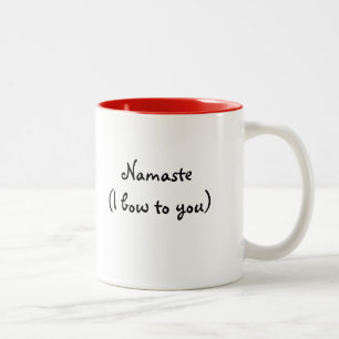 Bicolor Namaste (Me Inclino Ante Ti) - Taza